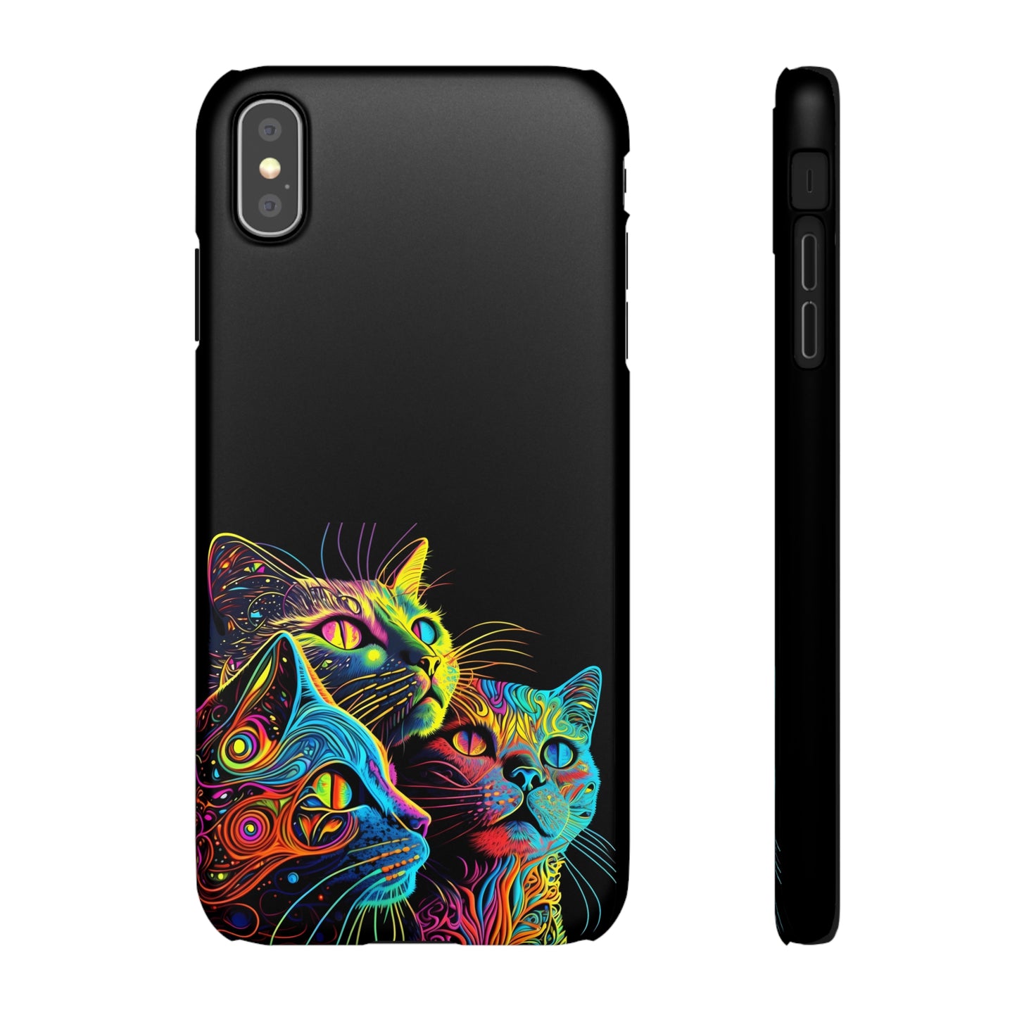 Colorful cat slim Phone Case