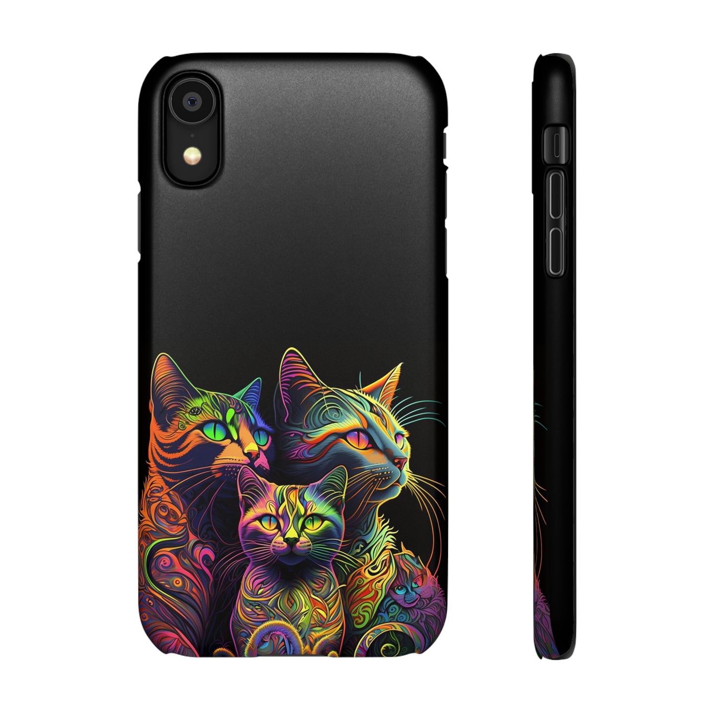 Psychedelic cats Slim Phone Case