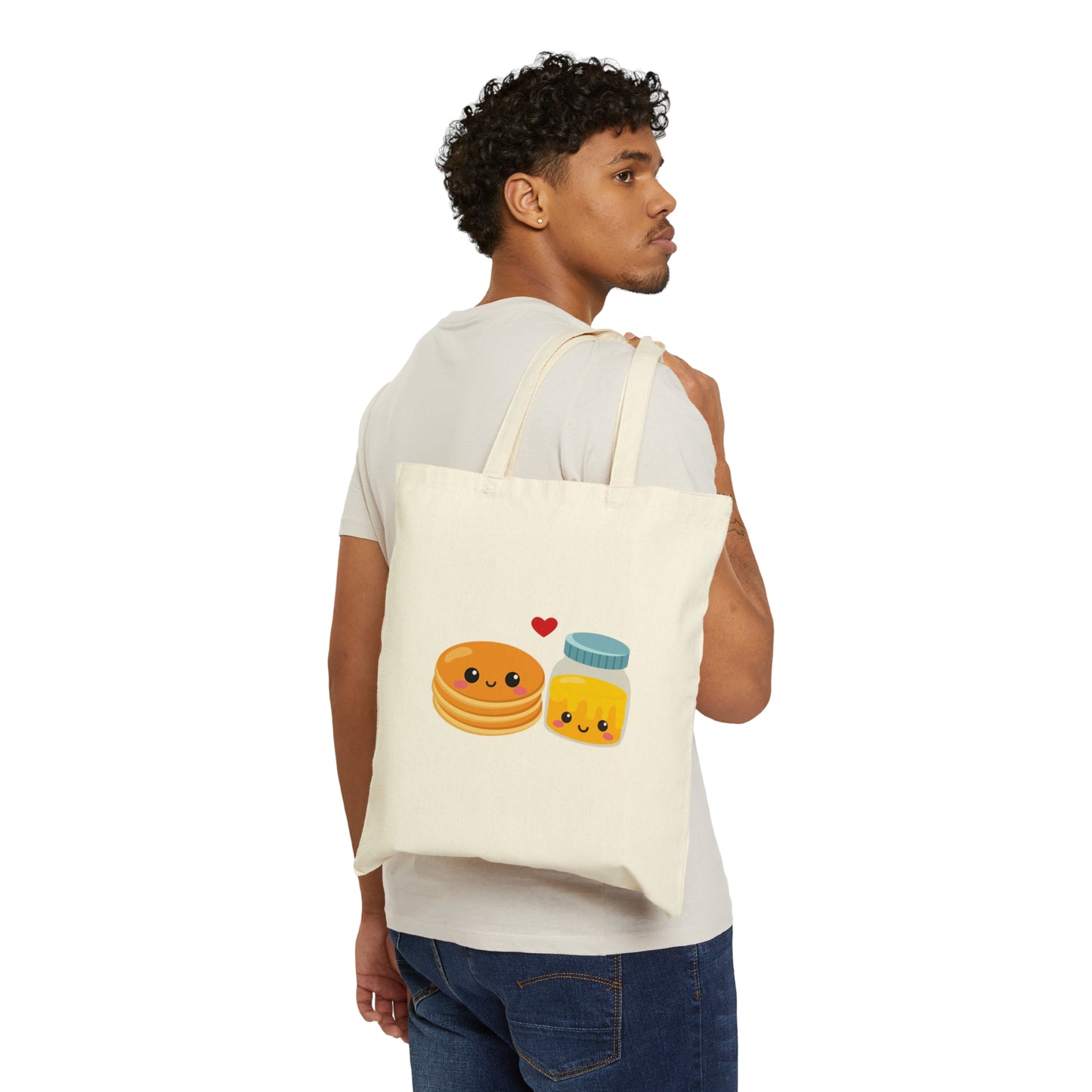 Pancake & Syrup perfect match Cotton Canvas Tote Bag