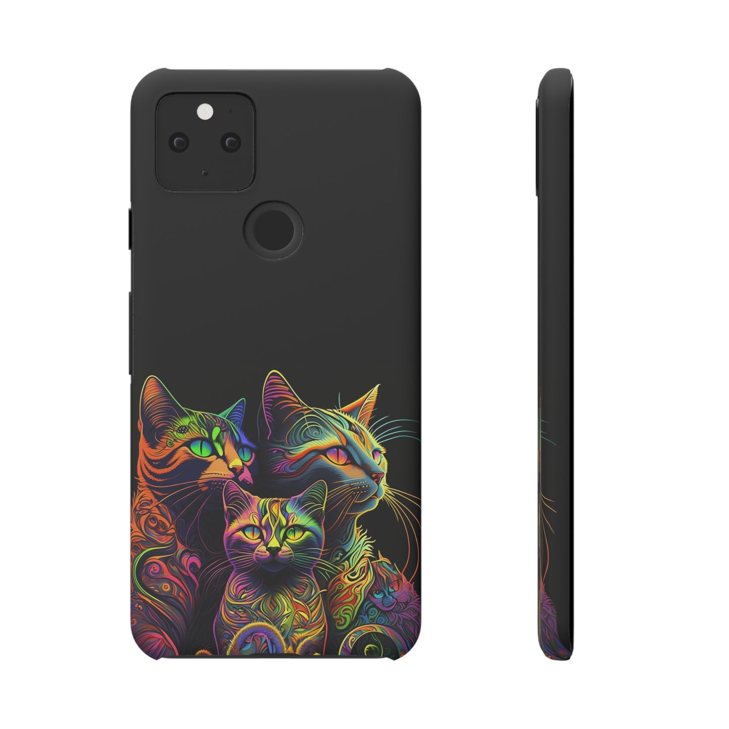 Psychedelic cats Slim Phone Case