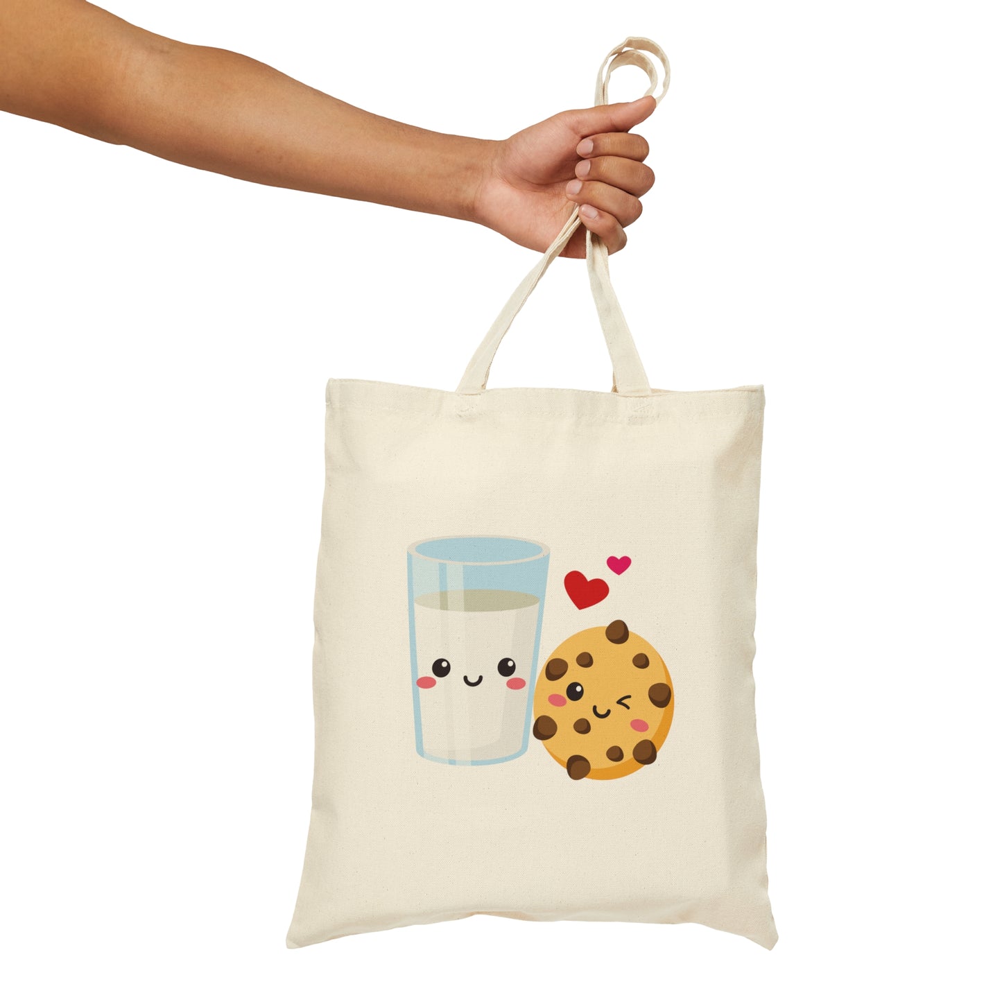 Milk & cookies perfect match Cotton Canvas Tote Bag