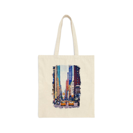 New York Cotton Canvas Tote Bag