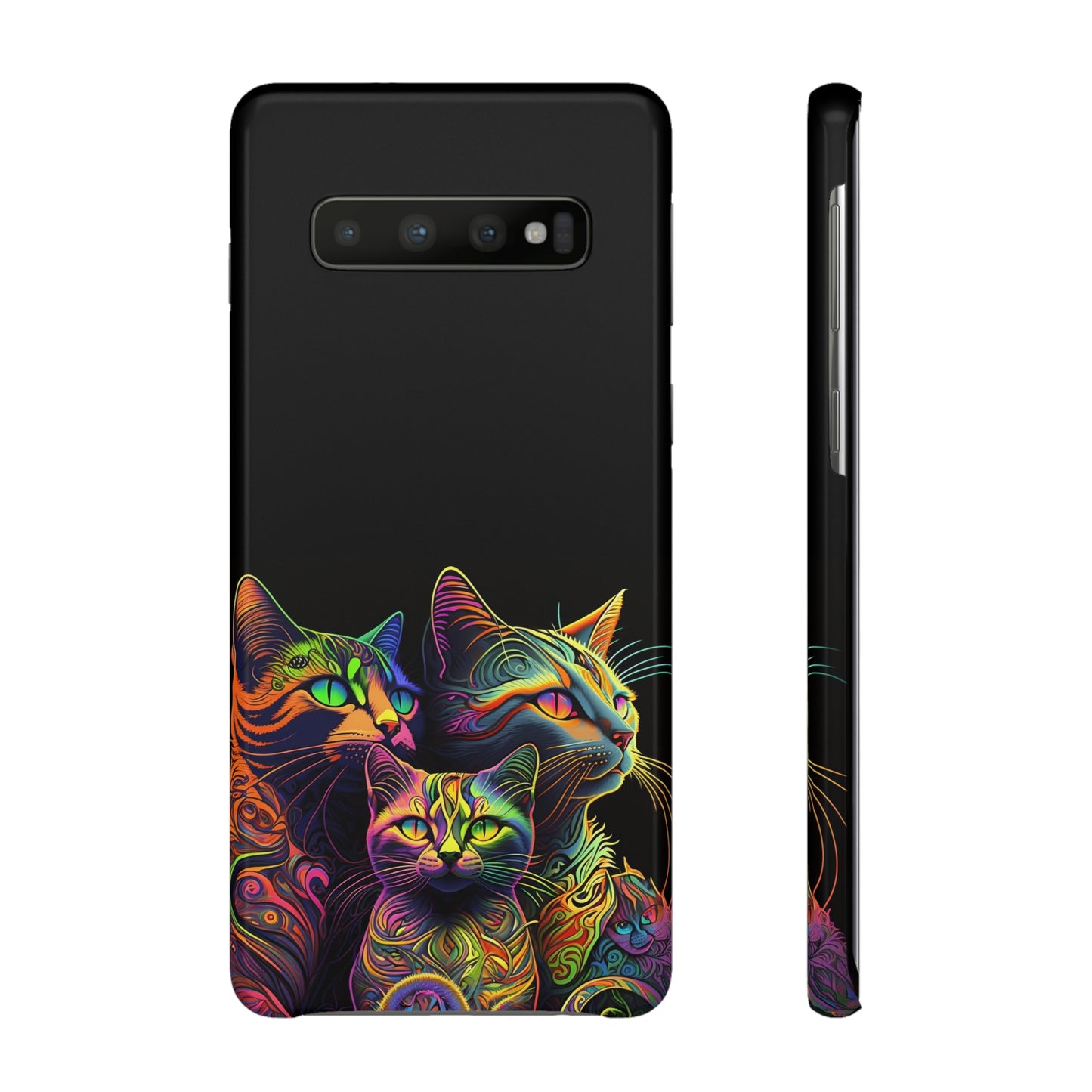 Psychedelic cats Slim Phone Case