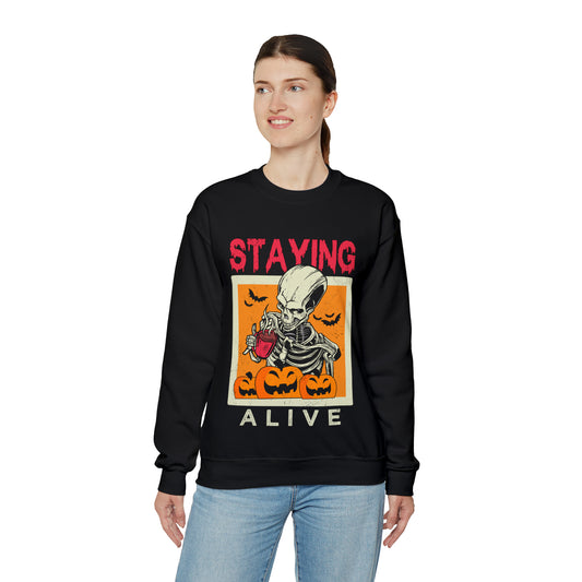 Staying Alive Unisex Heavy Blend™ Crewneck Sweatshirt
