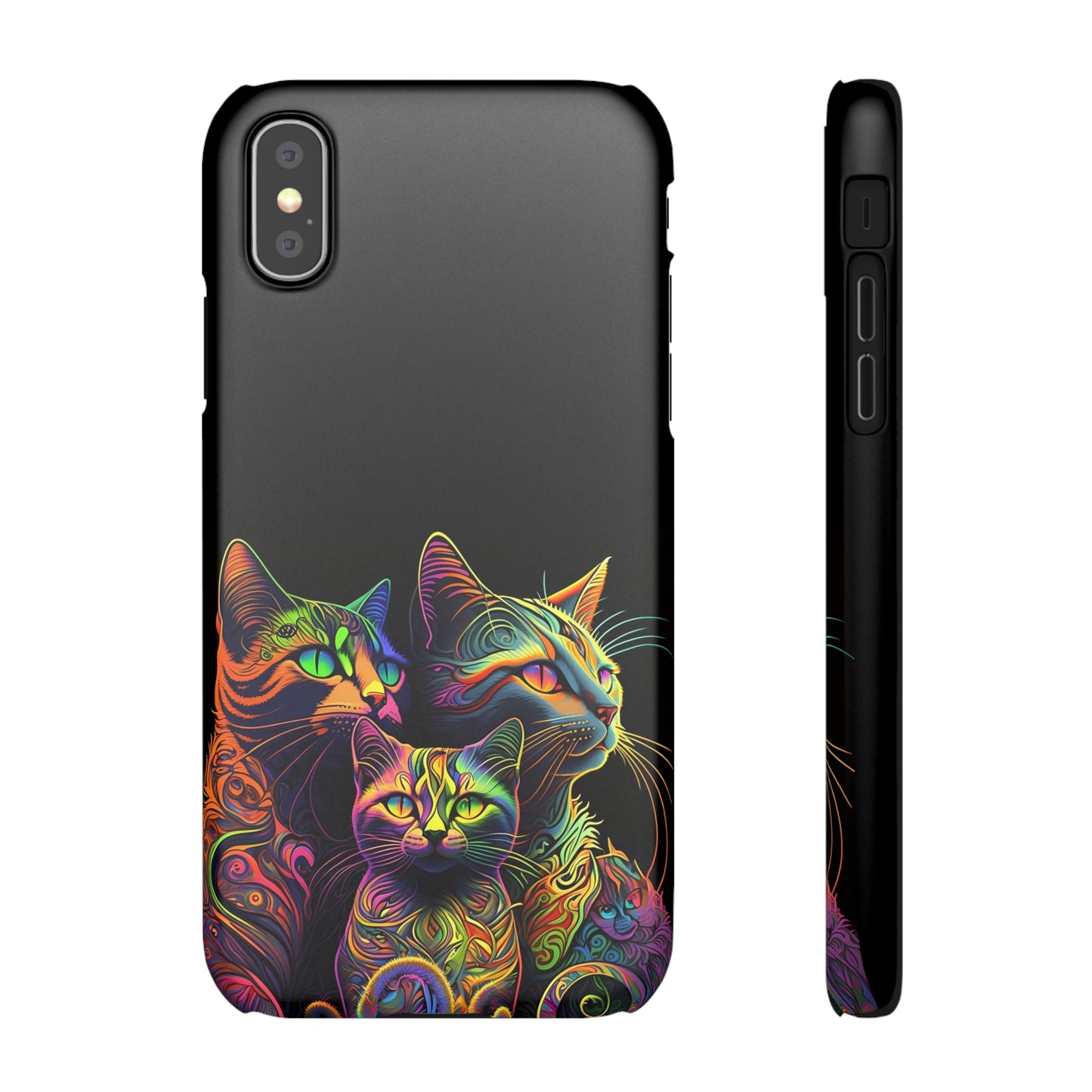 Psychedelic cats Slim Phone Case