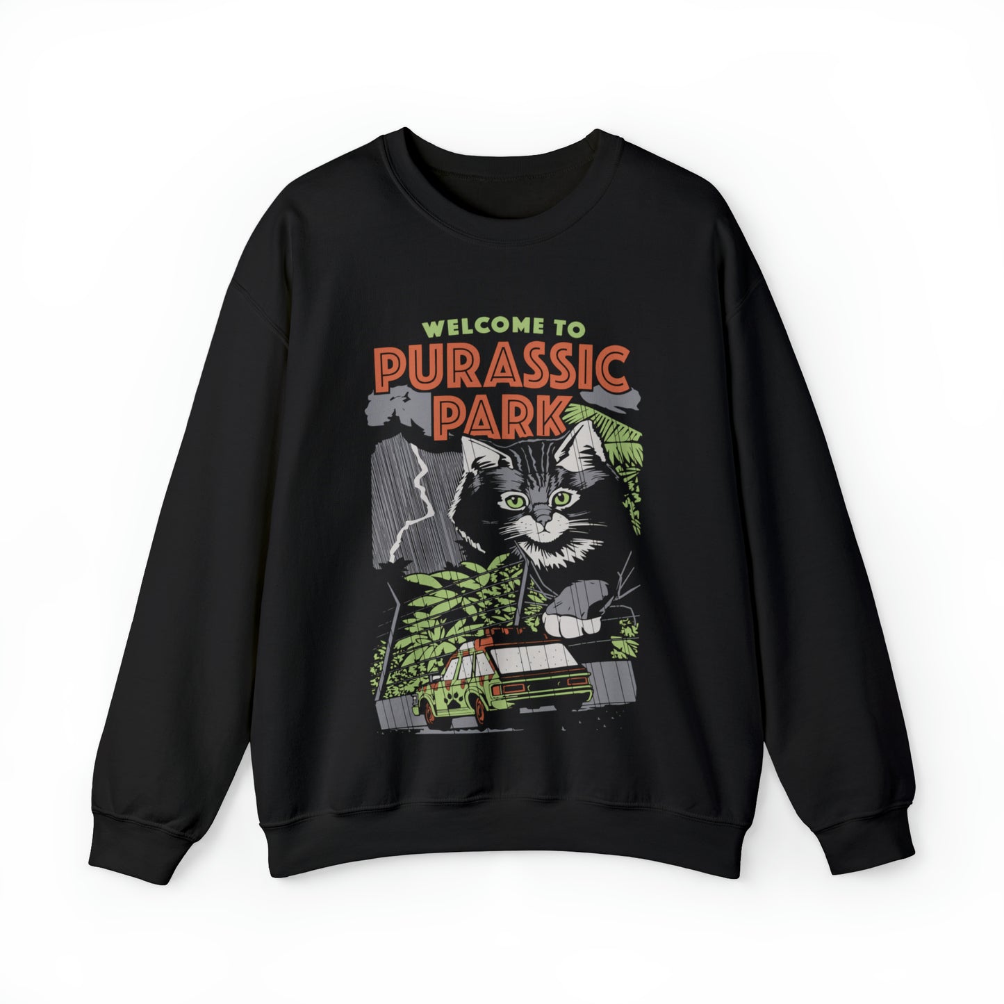 Purrassic park Unisex Heavy Blend™ Crewneck Sweatshirt