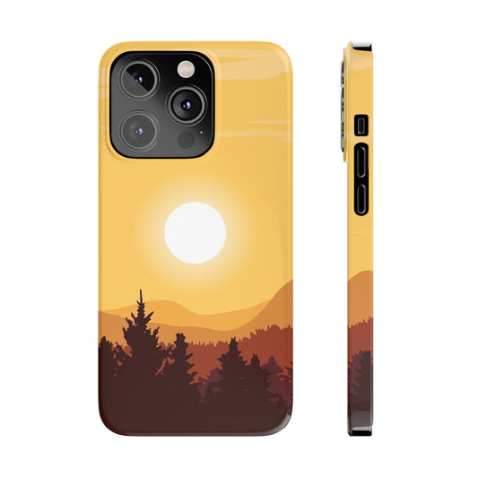 Yellow mountain Slim Phone Cases